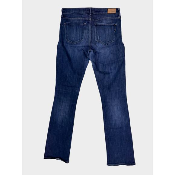 Express Stretch Barely Boot Mid Rise 8L Long Blue Denim Jeans - Picture 7 of 8